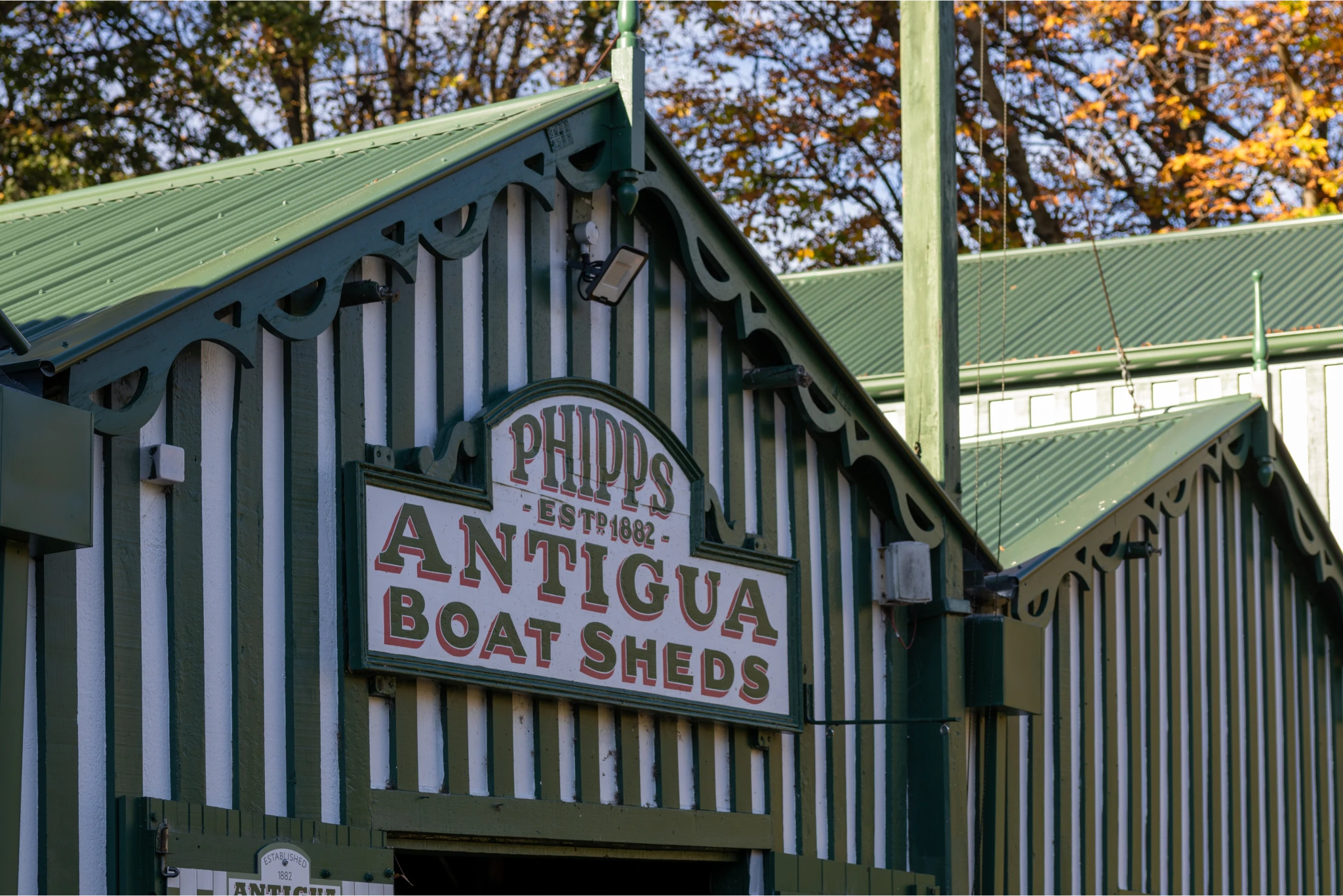 Antigua Boat Sheds restored heritage exterior