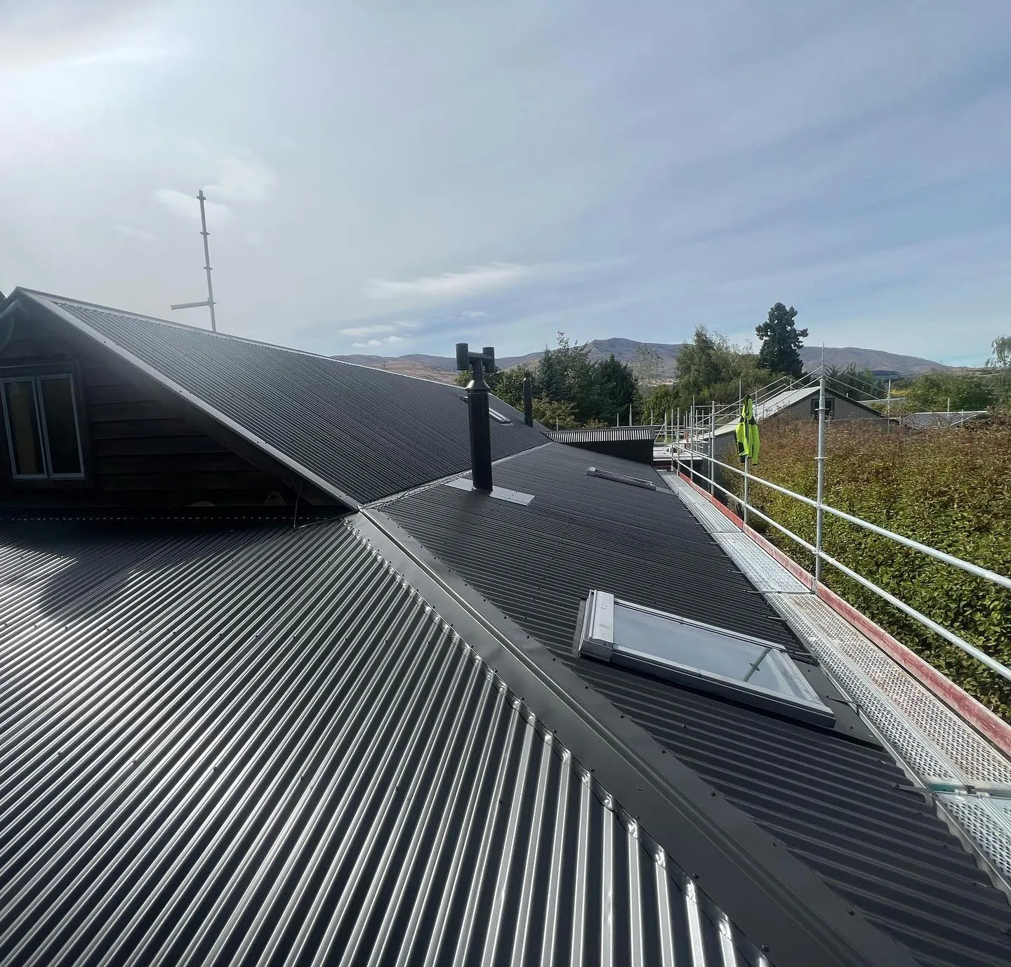 Newly installed residential roof